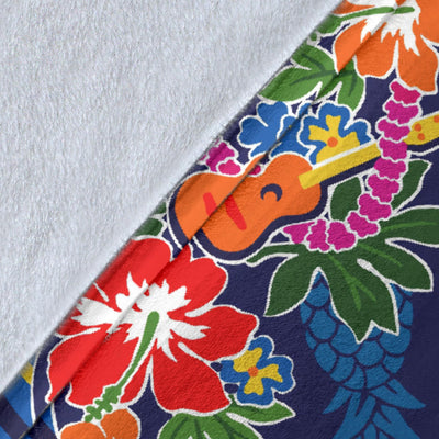 Hawaiian Themed Pattern Print Design H04 Fleece Blanket