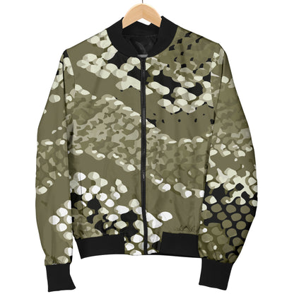 Python Pattern Print Design A04 Women's Bomber Jacket