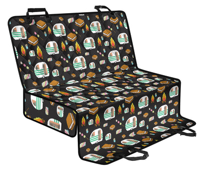 Camper marshmallow Camping Design Print Rear Dog  Seat Cover