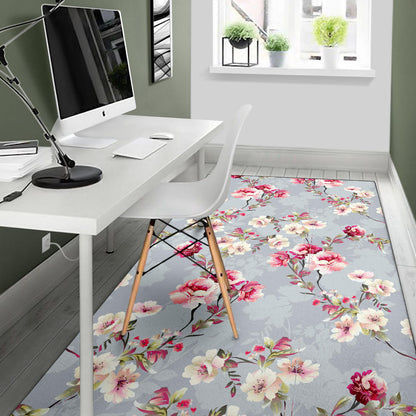 Summer Floral Pattern Print Design SF02 Area Rugs
