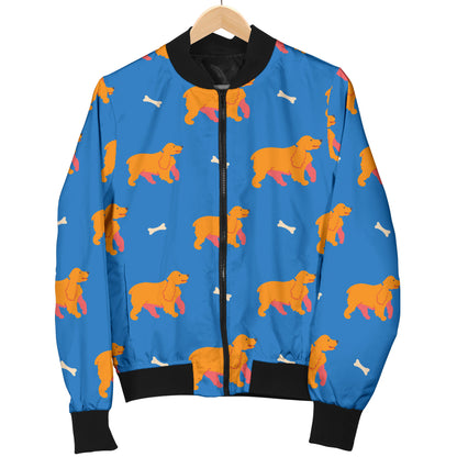 Cocker Pattern Print Design 04 Women's Bomber Jacket