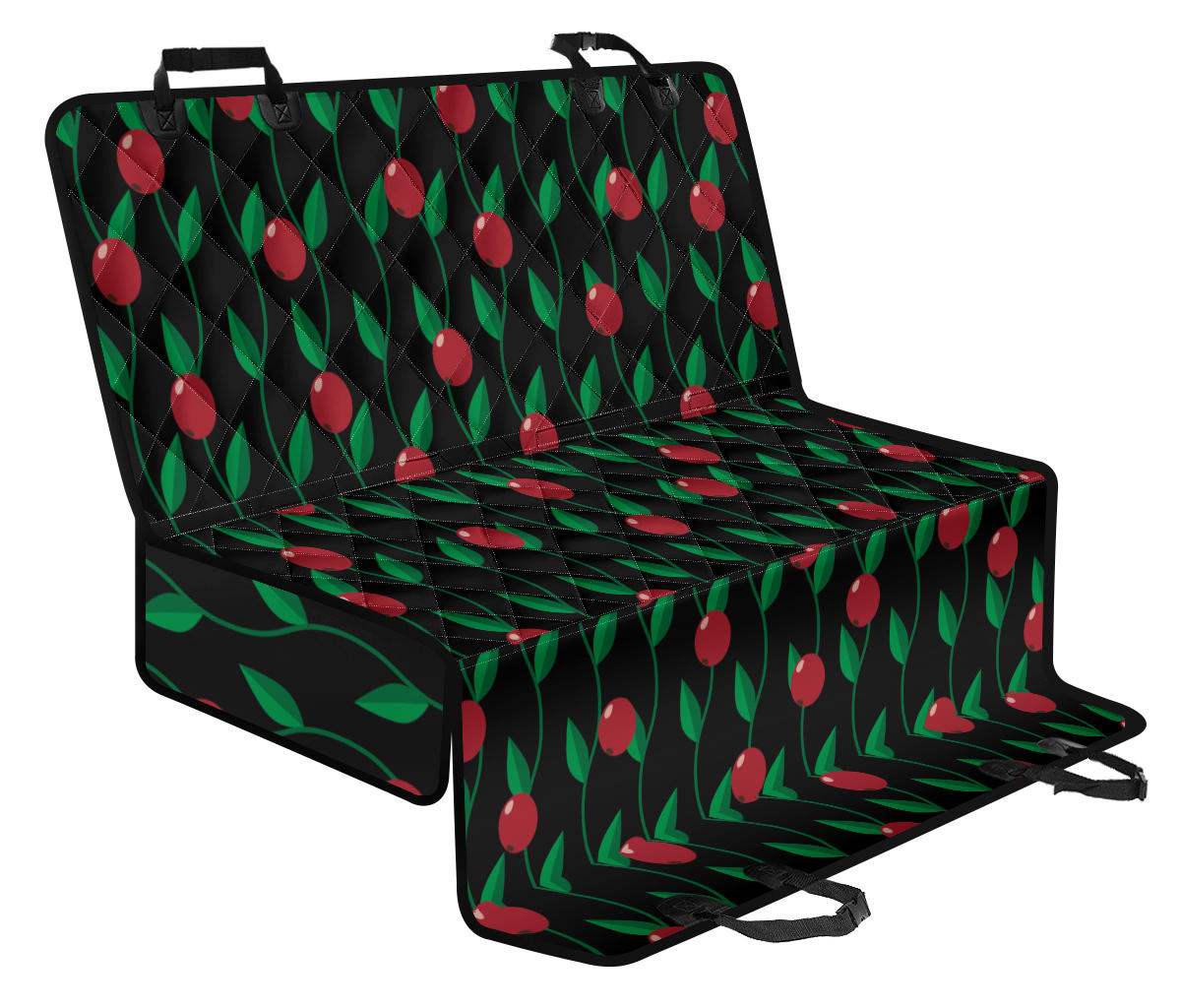 Cranberry Pattern Print Design CB01 Rear Dog  Seat Cover