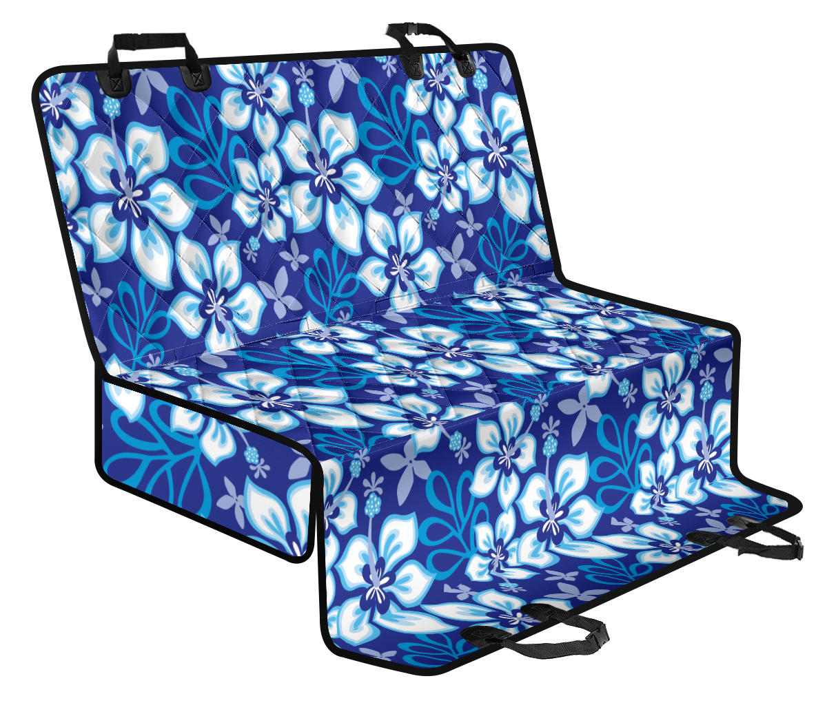 Hibiscus Pattern Print Design HB04 Rear Dog  Seat Cover