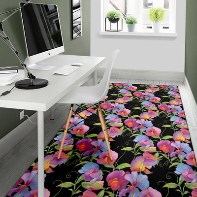 Peony Pattern Print Design PE012 Area Rugs