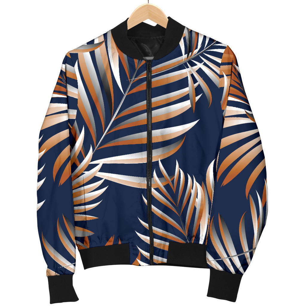 Tropical Flower Pattern Print Design TF07 Men Bomber Jacket