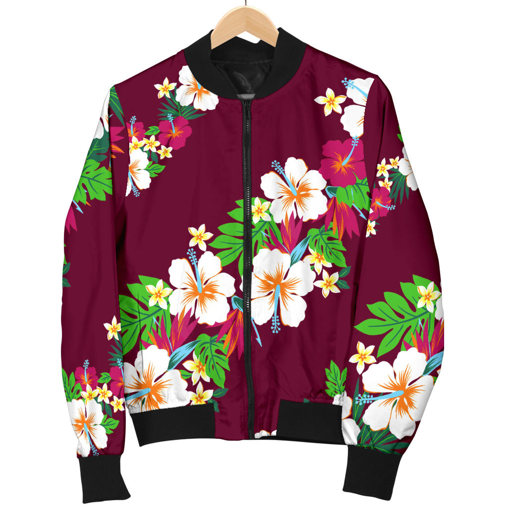 Hawaiian Themed Pattern Print Design H06 Men Bomber Jacket