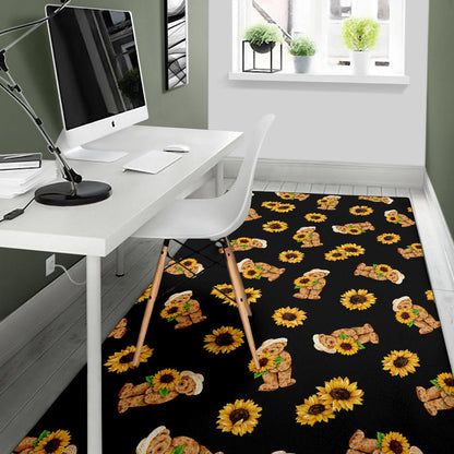Sunflower Pattern Print Design SF016 Area Rugs