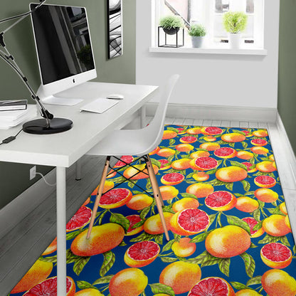 Grapefruit Pattern Print Design GF04 Area Rugs
