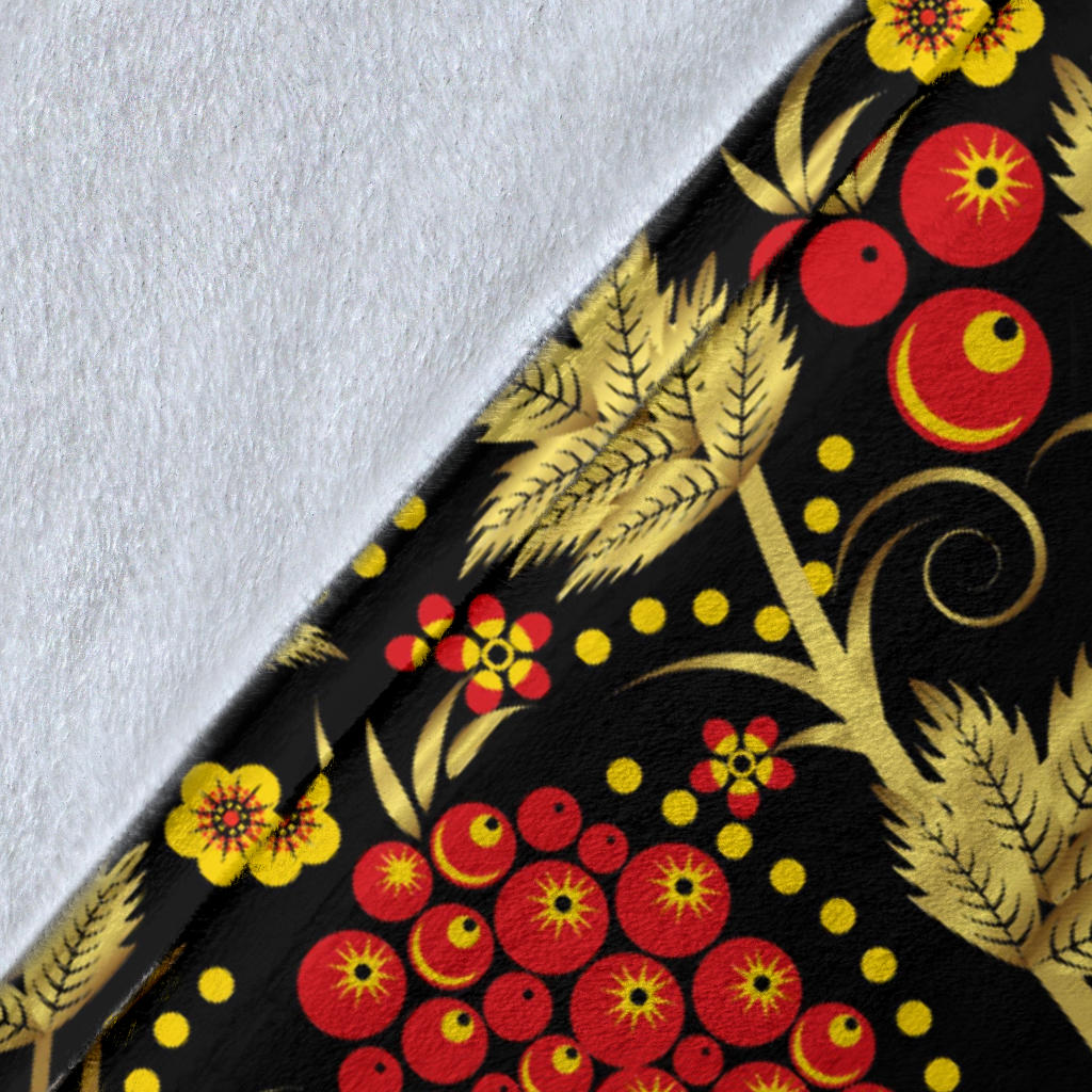Cranberry Pattern Print Design CB02 Fleece Blanket