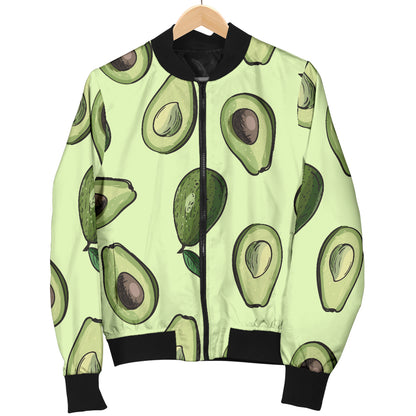 Avocado Pattern Print Design 02 Women's Bomber Jacket