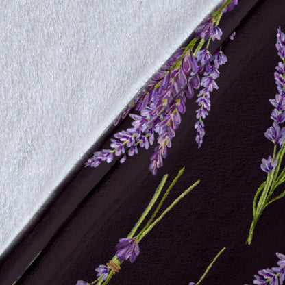 Lavender Pattern Print Design LV05 Fleece Blanket