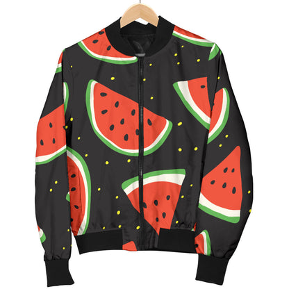 Watermelon Pattern Print Design WM09 Women Bomber Jacket