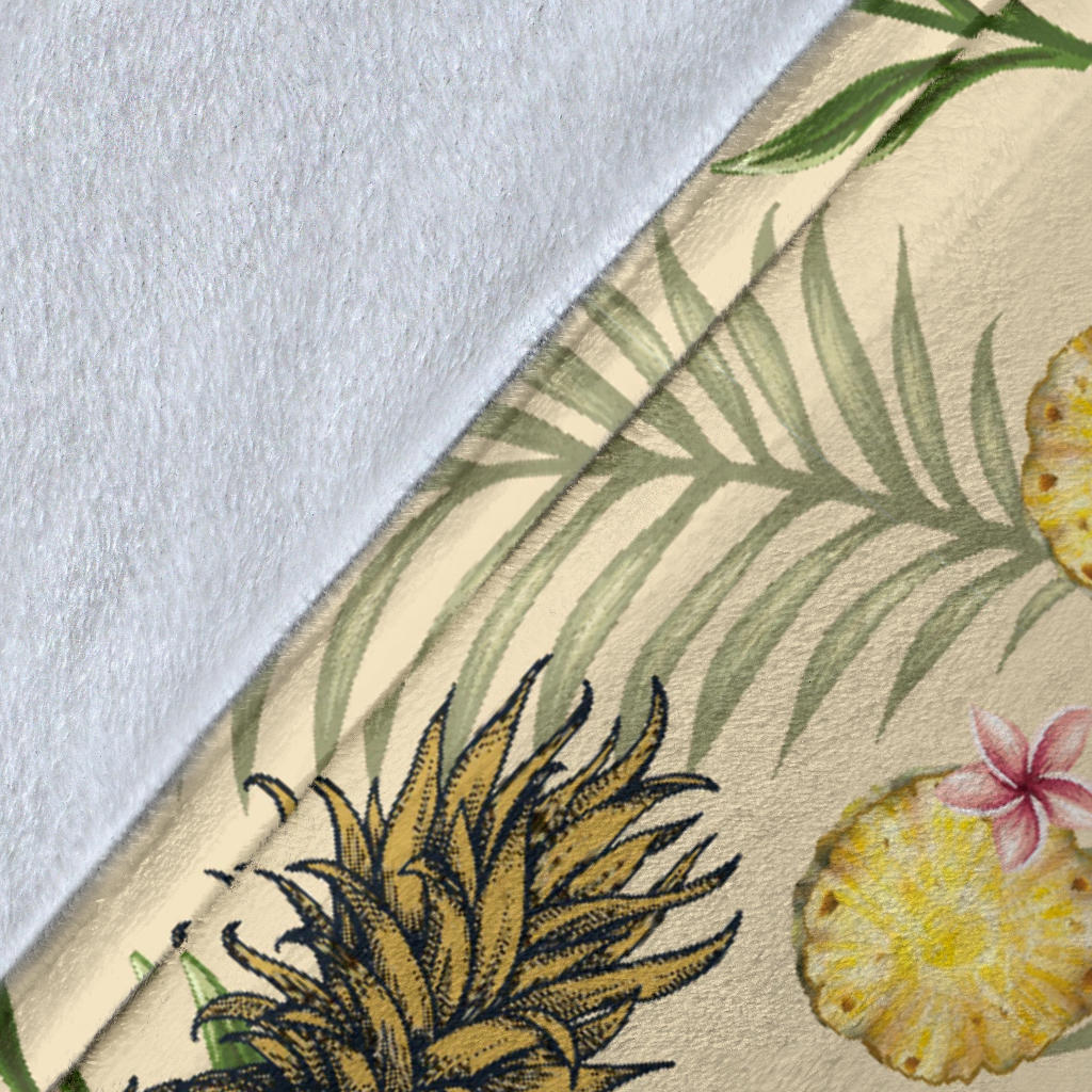 Pineapple Pattern Print Design PP012 Fleece Blanket
