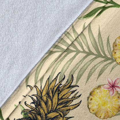 Pineapple Pattern Print Design PP012 Fleece Blanket