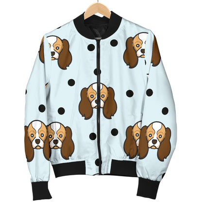 Cavalier King Charles Spaniels Pattern Print Design 02 Women's Bomber Jacket