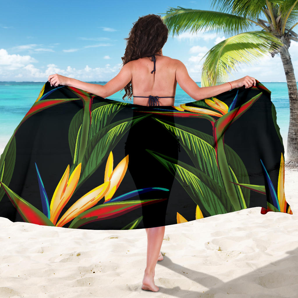 Bird Of Paradise Pattern Print Design BOP012 Sarong Pareo Wrap