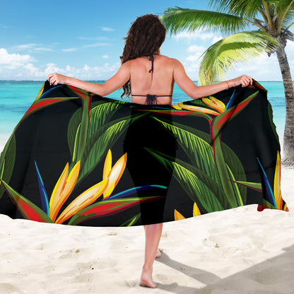 Bird Of Paradise Pattern Print Design BOP012 Sarong Pareo Wrap