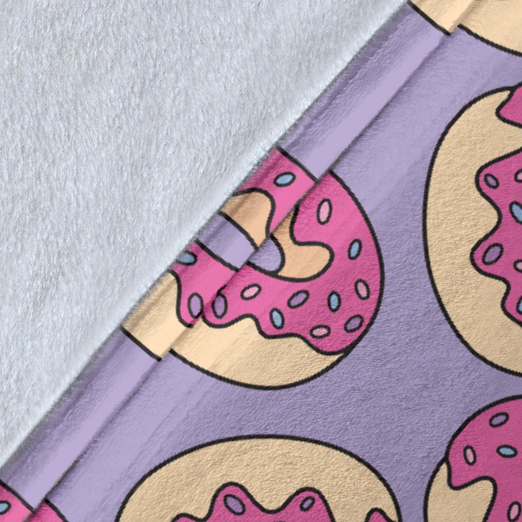 Donut Pattern Print Design DN015 Fleece Blanket