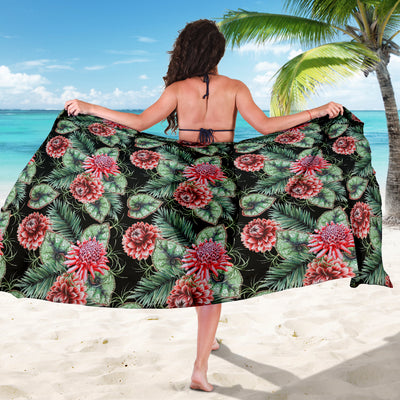 Dahlia Pattern Print Design DH06 Sarong Pareo Wrap