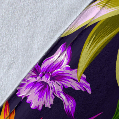 Water Lily Pattern Print Design WL08 Fleece Blanket