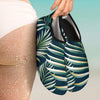 Sun Spot Tropical Palm Leaves hower Curtain Aqua Water Shoes