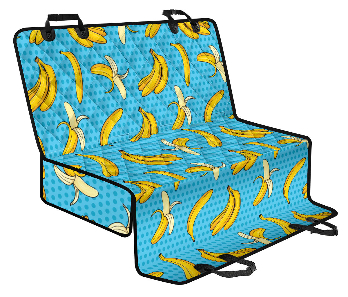 Banana Pattern Print Design BA08 Rear Dog  Seat Cover