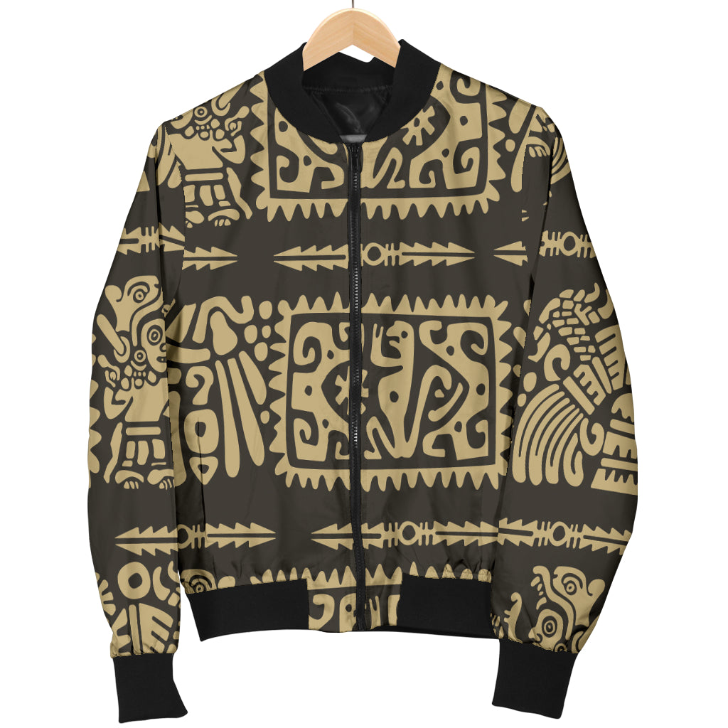 Mayan Pattern Print Design 02 Women's Bomber Jacket