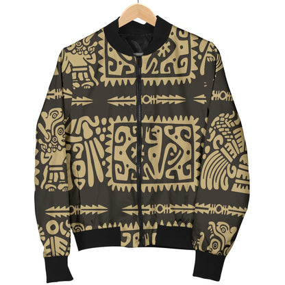 Mayan Pattern Print Design 02 Women's Bomber Jacket
