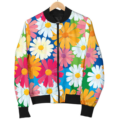 Daisy Pattern Print Design DS05 Men Bomber Jacket