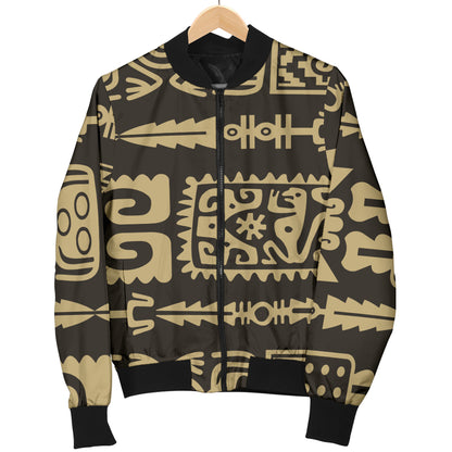 Mayan Pattern Print Design 03 Women's Bomber Jacket