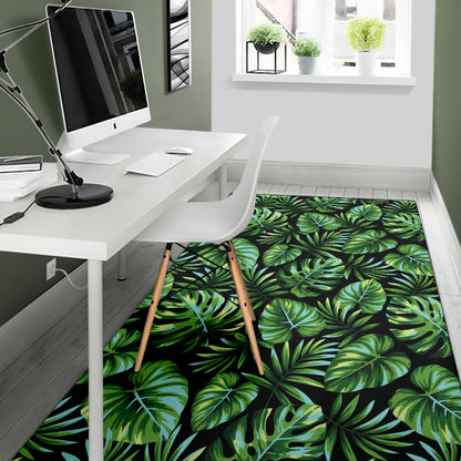 Palm Leaves Pattern Print Design PL013 Area Rugs