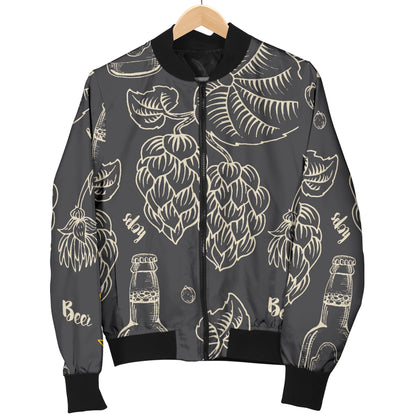 Hope Pattern Print Design 01 Women's Bomber Jacket