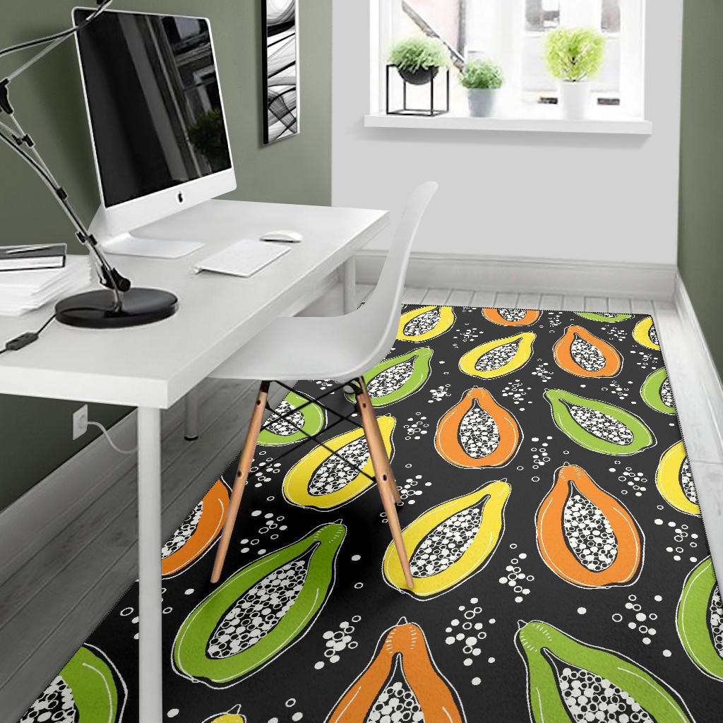 Papaya Pattern Print Design PP05 Area Rugs