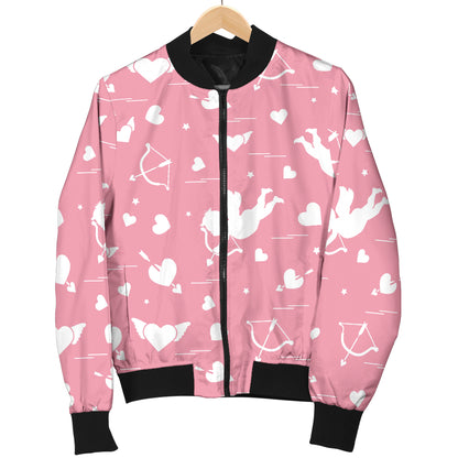 Cupid Pattern Print Design 03 Women's Bomber Jacket