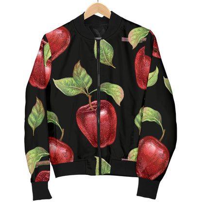 Apple Pattern Print Design AP011 Men Bomber Jacket