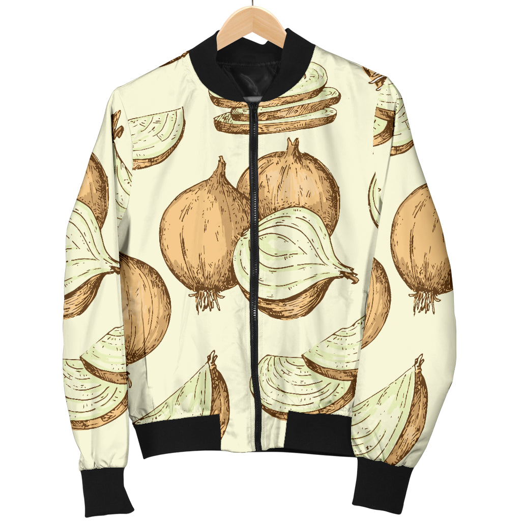 Onion Pattern Print Design A02 Women's Bomber Jacket