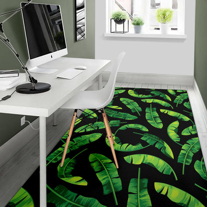 Banana Leaf Pattern Print Design BL02 Area Rugs