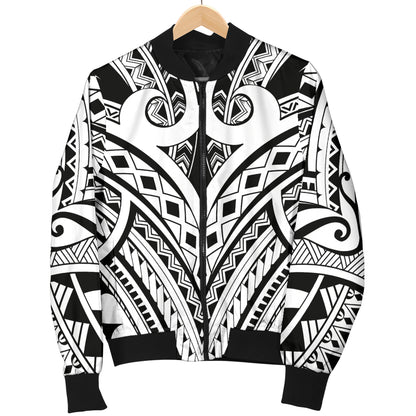 Maori Pattern Print Design 06 Women's Bomber Jacket