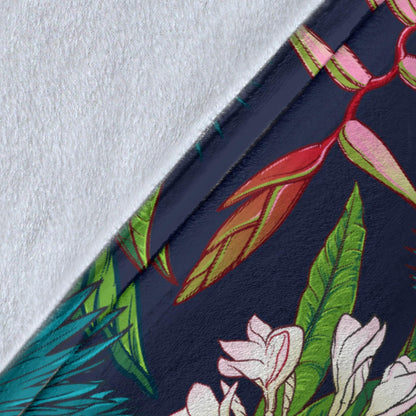 Rainforest Pattern Print Design RF01 Fleece Blanket
