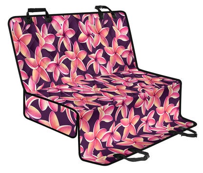 Purple Plumeria Pattern Print Design PM010 Rear Dog  Seat Cover