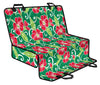 Red Hibiscus Pattern Print Design HB019 Rear Dog  Seat Cover