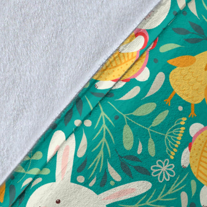 Easter Eggs Pattern Print Design RB02 Fleece Blanket