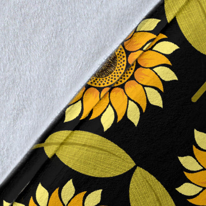 Sunflower Pattern Print Design SF015 Fleece Blanket