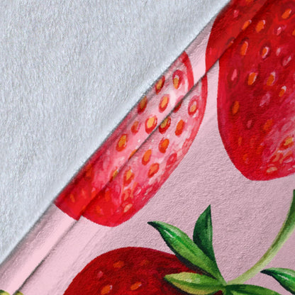 Strawberry Pattern Print Design SB03 Fleece Blanket
