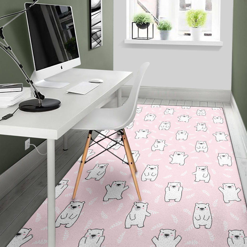 Polar Bear Pattern Print Design PB09 Area Rugs