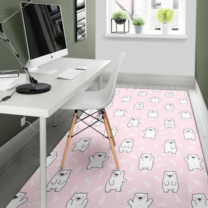 Polar Bear Pattern Print Design PB09 Area Rugs