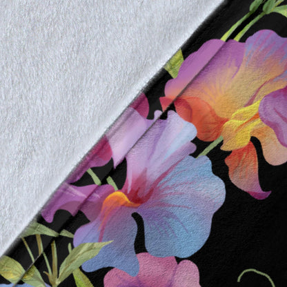 Peony Pattern Print Design PE012 Fleece Blanket
