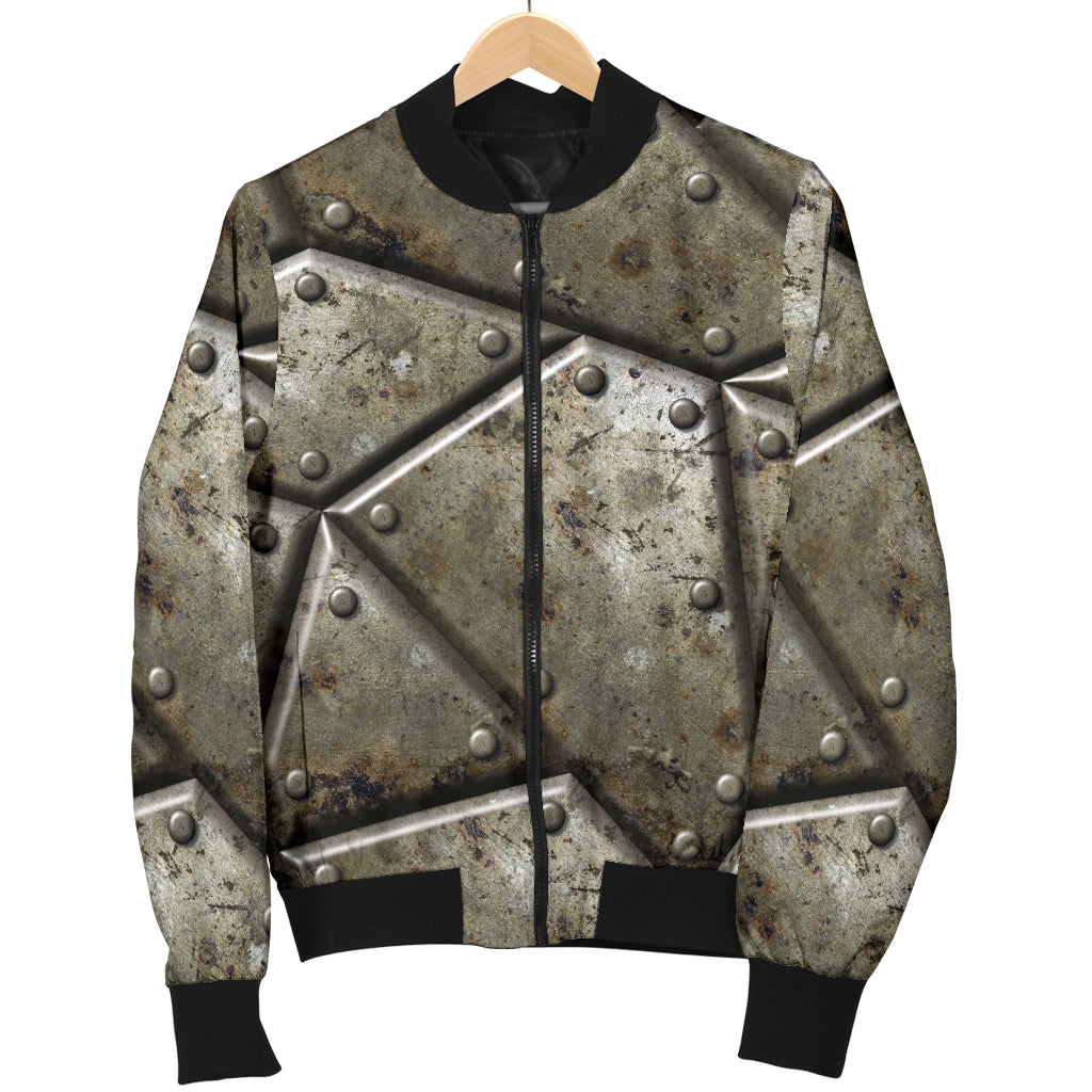 Armor Pattern Print Design 01 Women's Bomber Jacket
