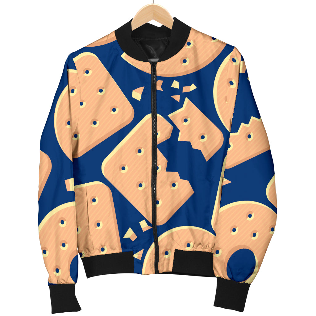 Cracker Pattern Print Design 03 Women's Bomber Jacket