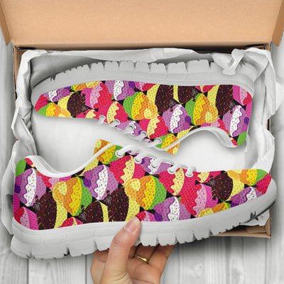 Cupcake Pattern Print Design CP02 Sneakers White Bottom Shoes